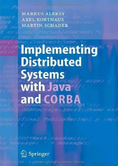 [eBOOK]-Implementing Distributed Systems with Java and CORBA