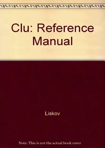 [READING BOOK]-CLU:REFERENCE MANUAL