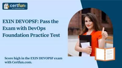 EXIN DEVOPSF Pass the Exam with DevOps Foundation Practice Test