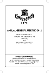 DETAILS OF CANATESSTANING FOR ELECTION TO THEL GENERL MEETIN