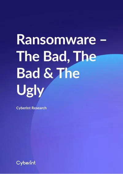 Cyberint Research Report -Ransomware 2021