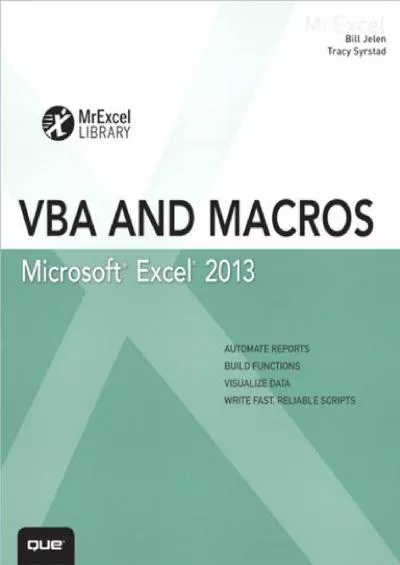 (READ)-Excel 2013 VBA and Macros (MrExcel Library)