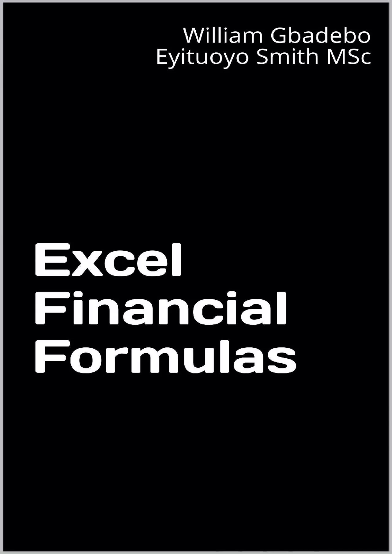 PDF-(BOOK)-Excel Financial Formulas