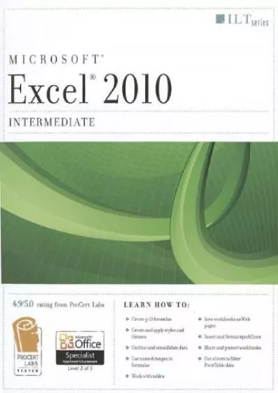 (BOOK)-Microsoft Excel 2010: Intermediate