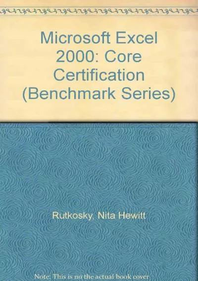 (DOWNLOAD)-Microsoft Excel 2000: Core Certification (Benchmark Series)