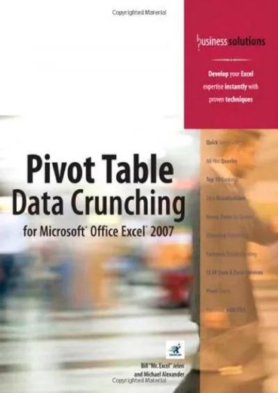 (BOOK)-Pivot Table Data Crunching for Microsoft Office Excel 2007