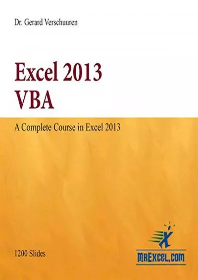(BOOK)-Excel 2013 VBA (Visual Training series)