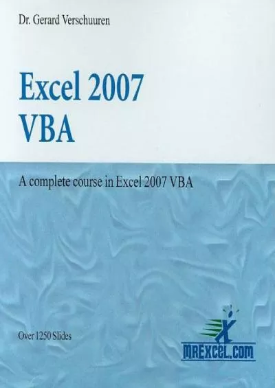(DOWNLOAD)-Excel 2007 VBA (Visual Training series)