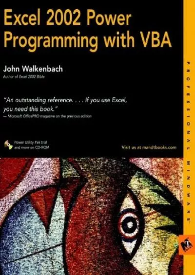 (BOOK)-Excel 2002 Power Programming with VBA (EXCEL POWER PROGRAMMING WITH VBA)