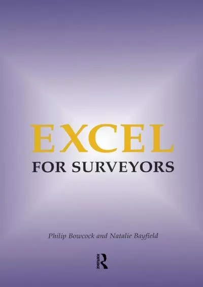 (DOWNLOAD)-Excel for Surveyors