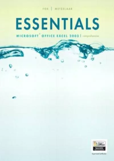 (EBOOK)-Essentials: Microsoft Excel 2003 Comprehensive