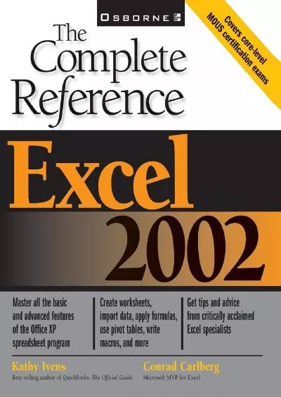 (BOOK)-Excel 2002: The Complete Reference