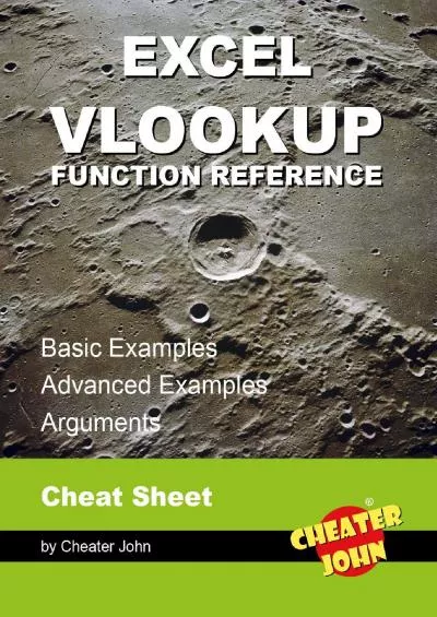 (BOOS)-Excel VLOOKUP Function Reference: Cheat Sheet, Basic Examples, Advanced Examples, Arguments (Microsoft Excel Book 2)