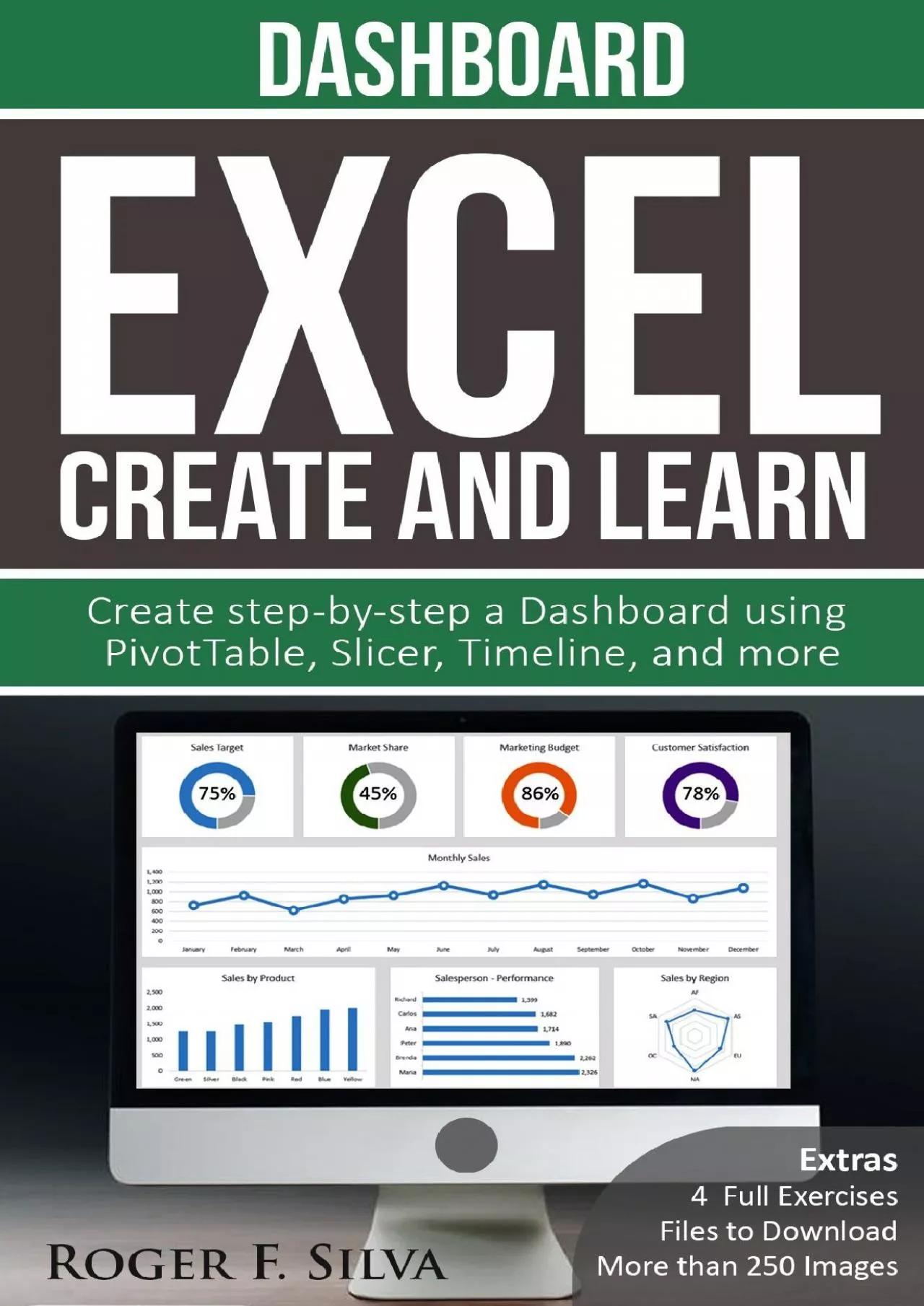 PDF-(EBOOK)-Excel Create and Learn - Dashboard - 2021: More than 250 images and, 4 Full Exercises.