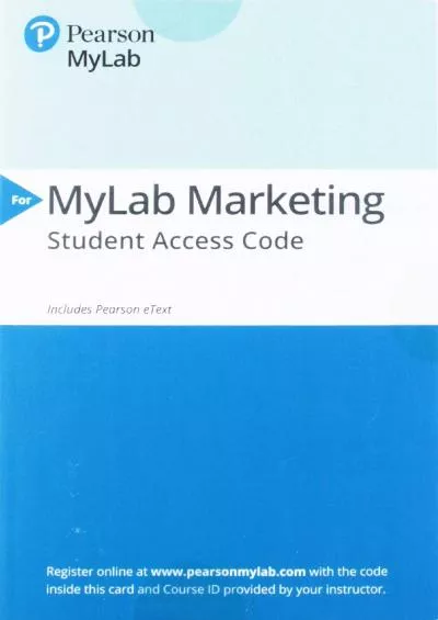 (DOWNLOAD)-Marketing Management -- 2019 MyLab Marketing with Pearson eText