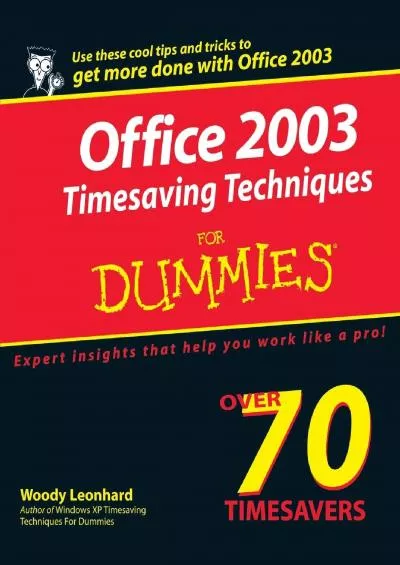(EBOOK)-Office 2003 Timesaving Techniques For Dummies
