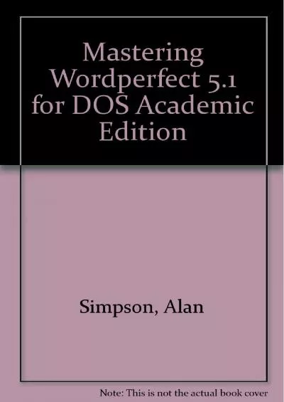 (DOWNLOAD)-Mastering Wordperfect 5.1