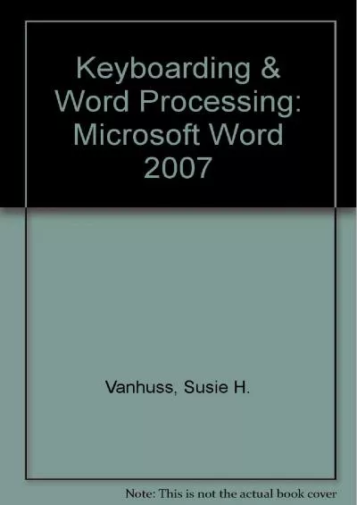 (EBOOK)-Keyboarding  Word Processing: Microsoft Word 2007