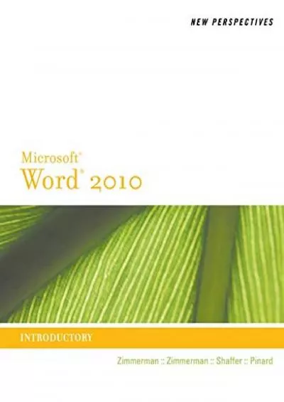 (READ)-New Perspectives on Microsoft Word 2010: Introductory (New Perspectives Series: