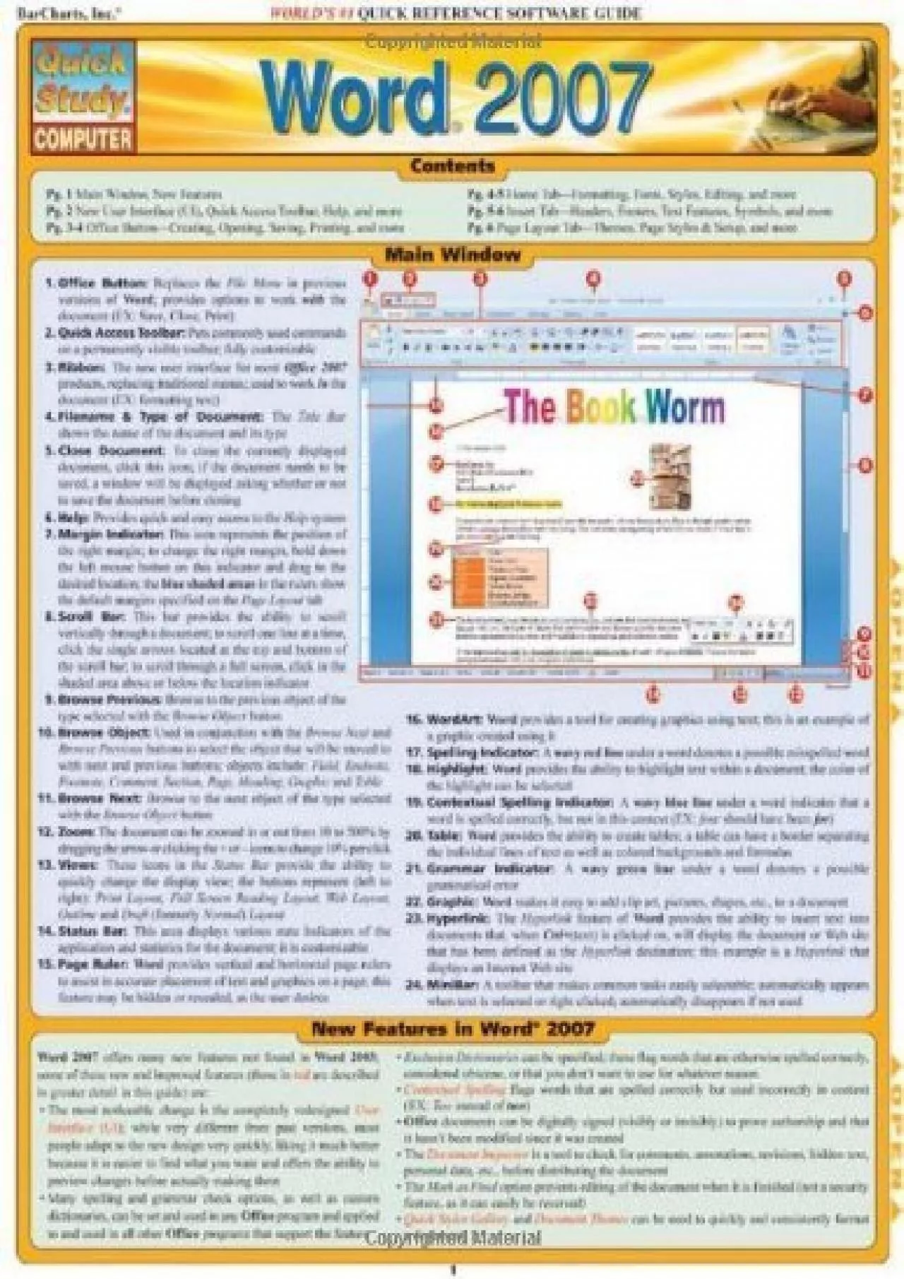 (EBOOK)-Word 2007 (Quickstudy: Computer) by Inc. BarCharts (2006-12-20)