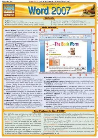 (EBOOK)-Word 2007 (Quickstudy: Computer) by Inc. BarCharts (2006-12-20)