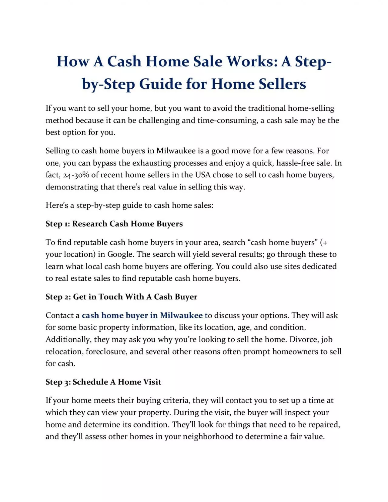 How A Cash Home Sale Works: A Step-by-Step Guide for Home Sellers