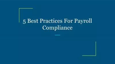 5 Best Practices For Payroll Compliance