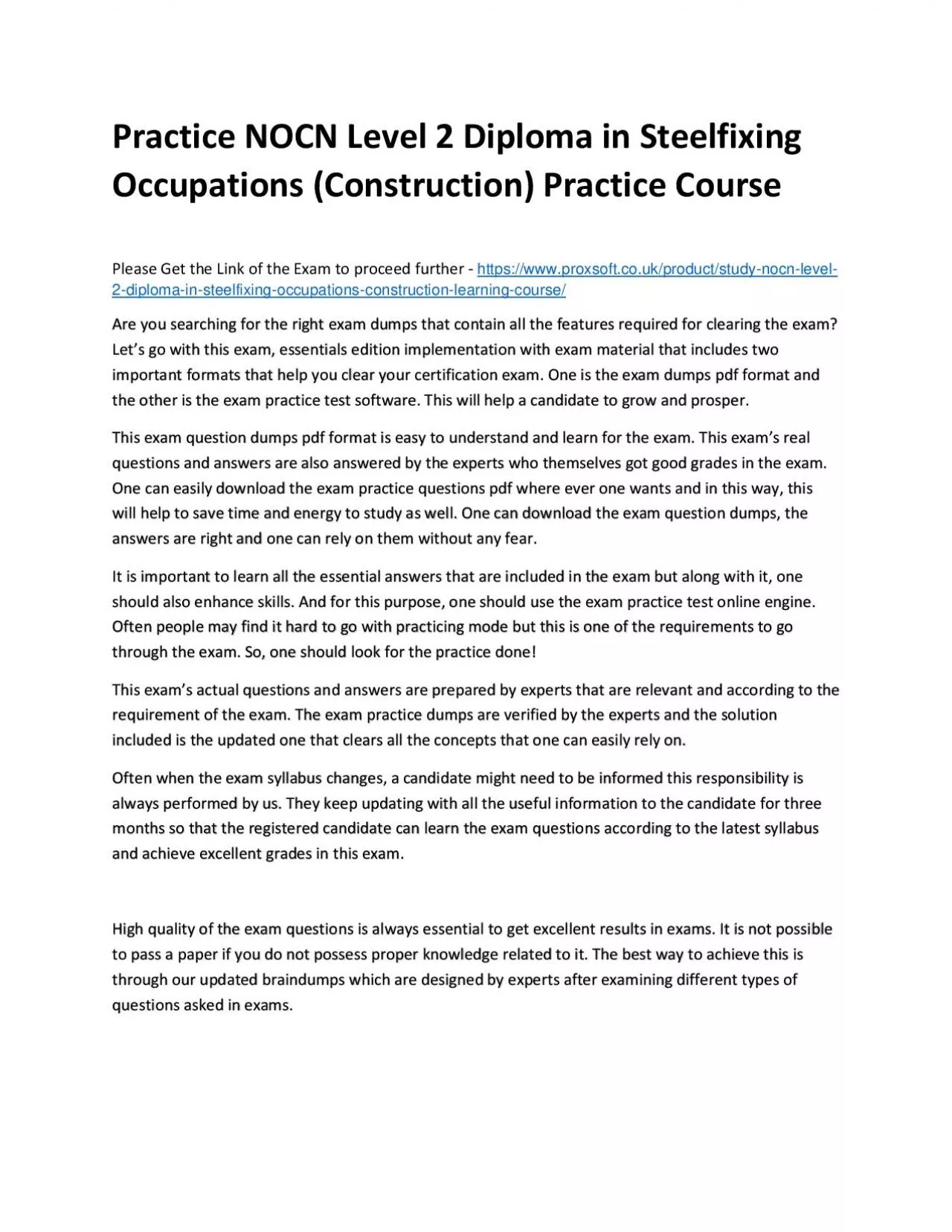 PDF-Practice NOCN Level 2 Diploma in Steelfixing Occupations (Construction) Practice Course