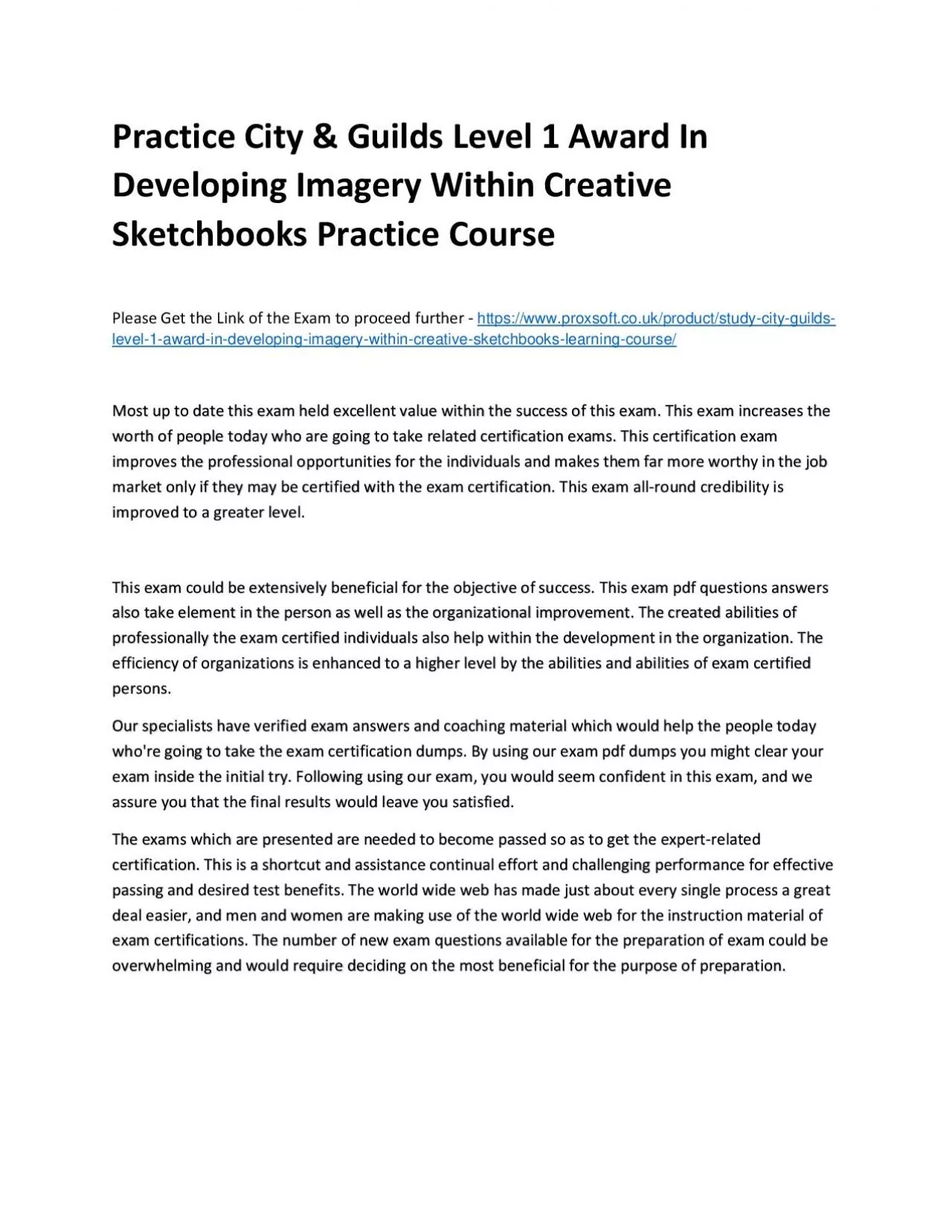 PDF-Practice City & Guilds Level 1 Award In Developing Imagery Within Creative Sketchbooks