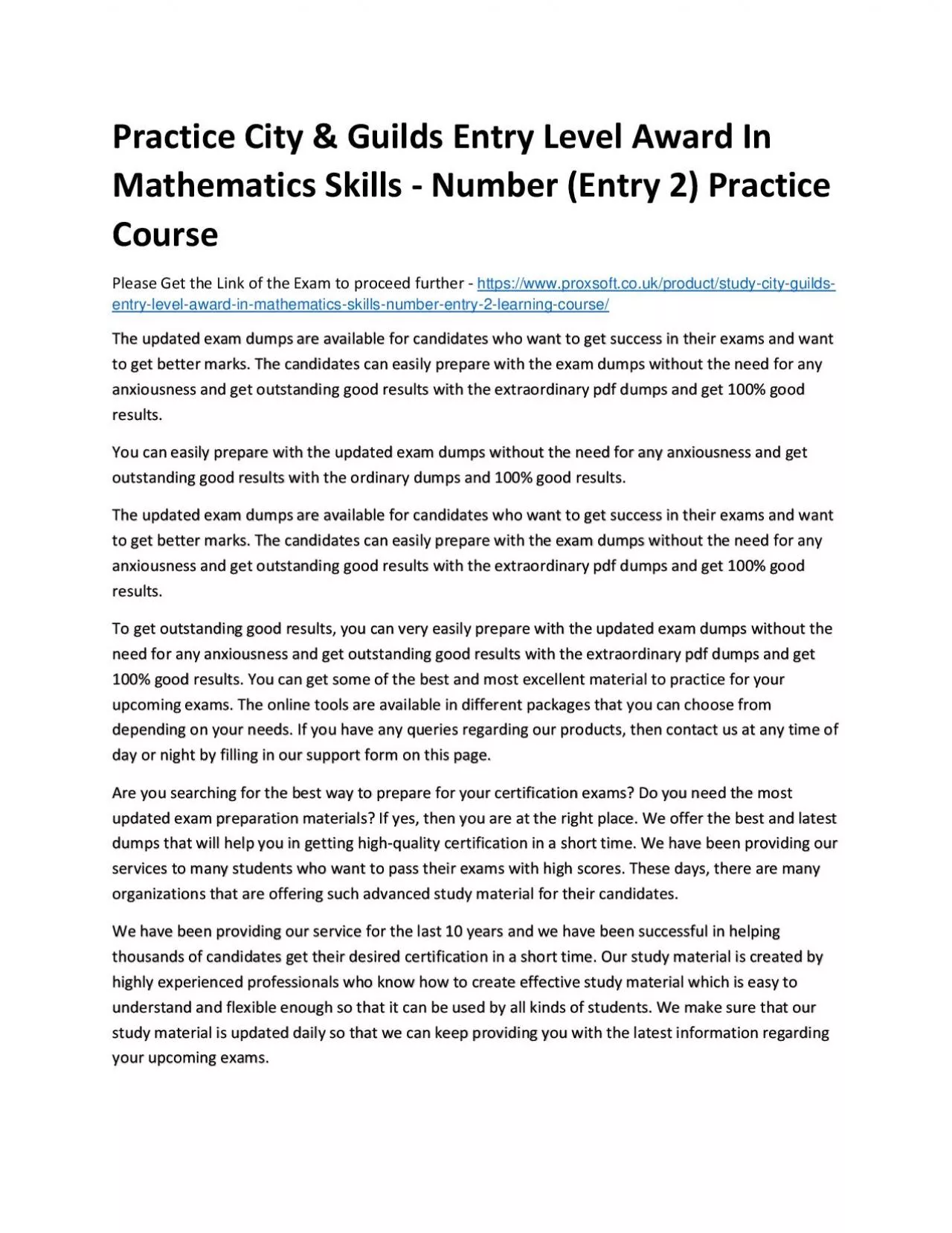 Practice City & Guilds Entry Level Award In Mathematics Skills - Number (Entry 2) Practice