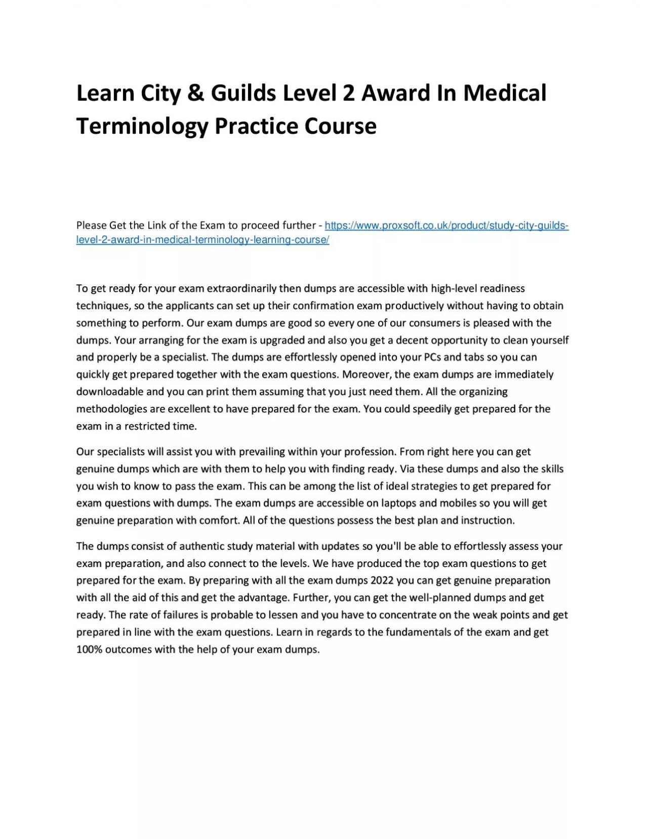 PDF-Learn City & Guilds Level 2 Award In Medical Terminology Practice Course