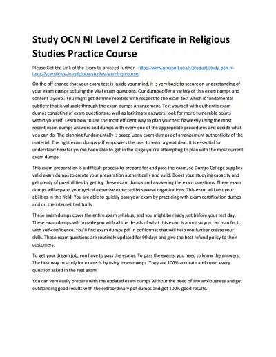 Study OCN NI Level 2 Certificate in Religious Studies Practice Course