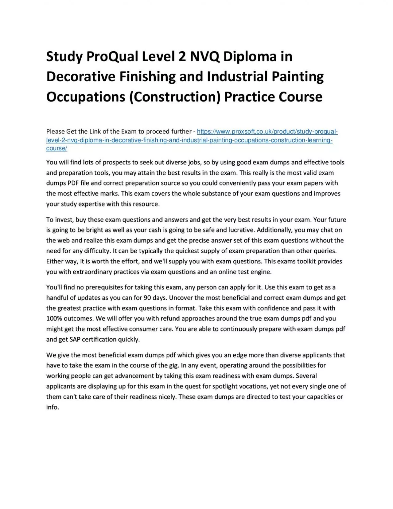 PDF-Study ProQual Level 2 NVQ Diploma in Decorative Finishing and Industrial Painting Occupations