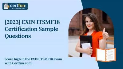 [2023] EXIN ITSMF18 Certification Sample Questions