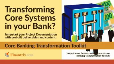 Core Banking Transformation Toolkit