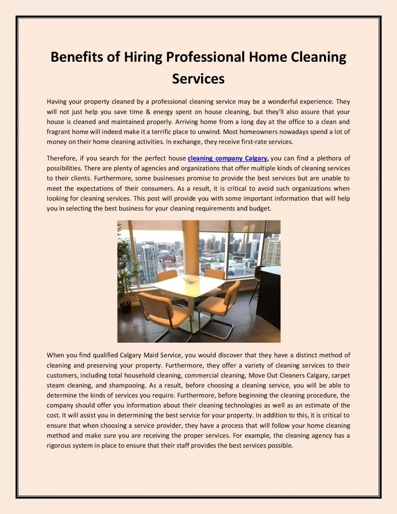 Benefits of Hiring Professional Home Cleaning Services