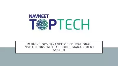 Improve Governance of Educational Institutions with a School Management System