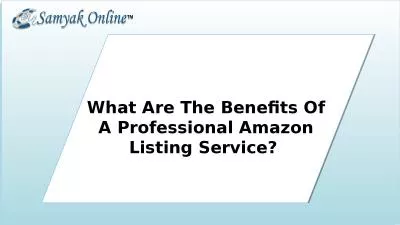 What Are The Benefits Of A Professional Amazon Listing Service