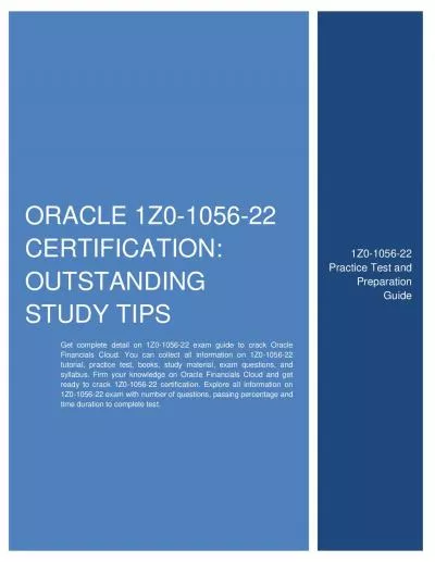 Oracle 1Z0-1056-22 Certification: Outstanding Study Tips