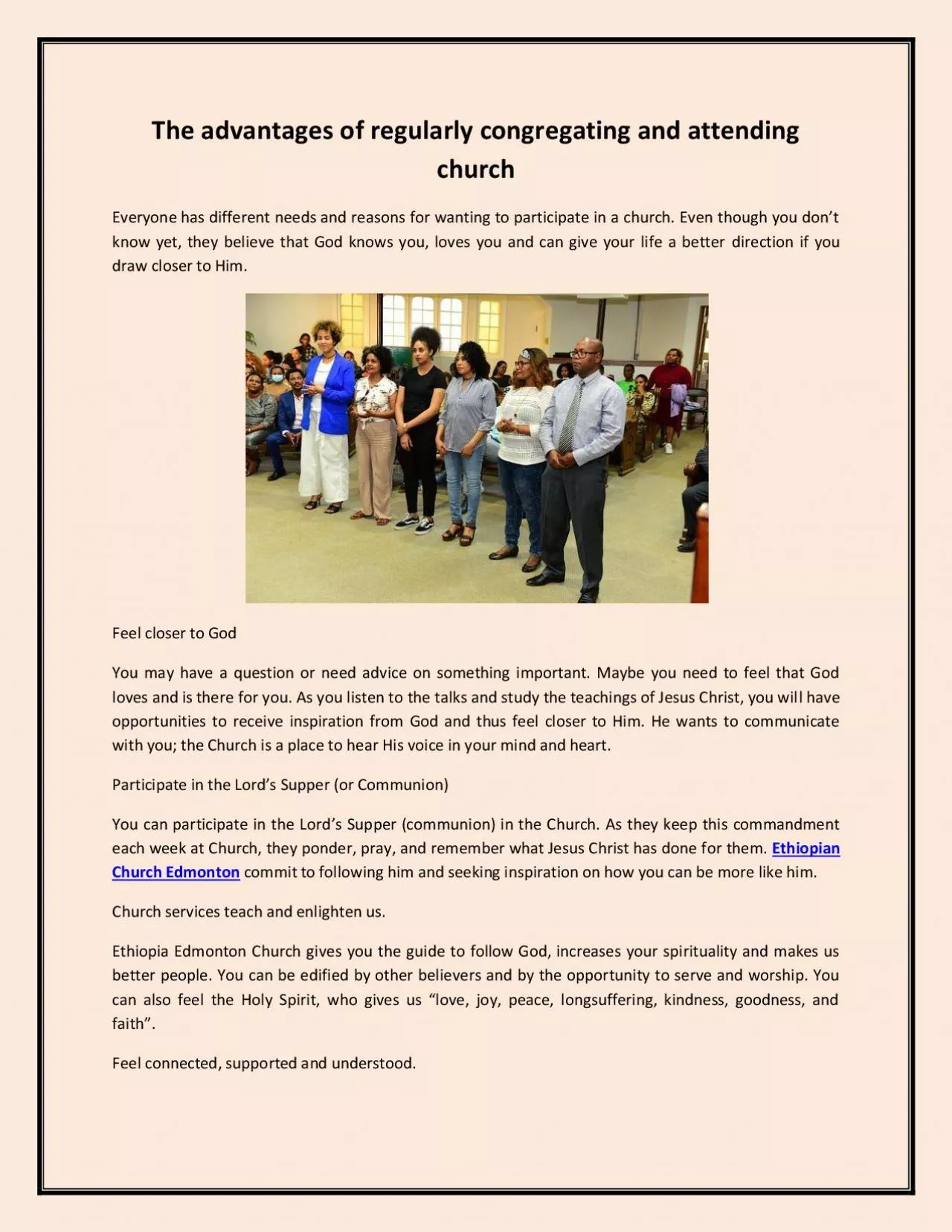 PDF-The advantages of regularly congregating and attending church