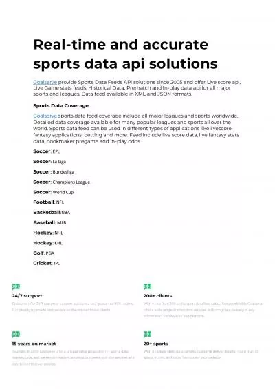 Real-time and accurate sports data api solutions