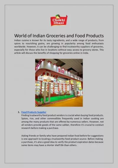 Indian Groceries and Food Products | Chokhi Dhani Foods