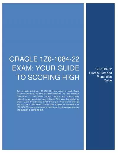 Oracle 1Z0-1084-22 Exam: Your Guide to Scoring High