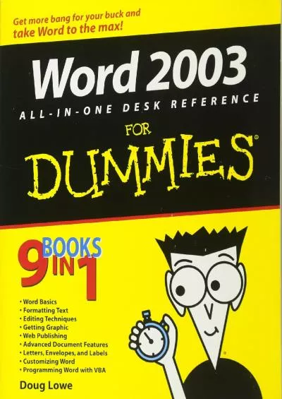 (BOOK)-Word 2003 All-in-One Desk Reference For Dummies