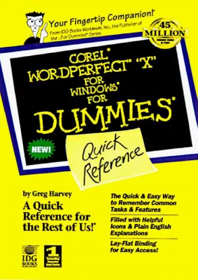 (BOOK)-Wordperfect 9 for Windows for Dummies: Quick Reference
