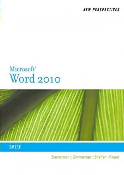 (READ)-New Perspectives on Microsoft Word 2010: Brief (New Perspectives Series: Individual