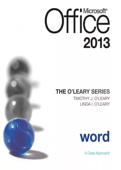 (EBOOK)-The O\'Leary Series: Microsoft Office Word 2013, Introductory