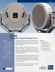 HS-40, the loudest Acoustic Hailing Device in production, is the ideal