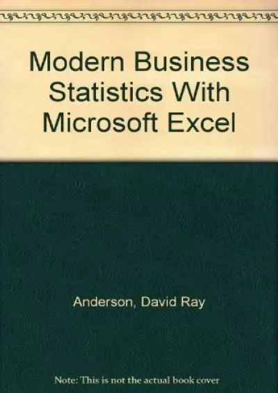 (BOOK)-Modern Business Statistics With Microsoft Excel