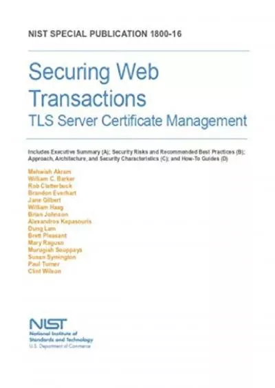 (BOOK)-Securing Web Transactions: TLS Server Certificate Management